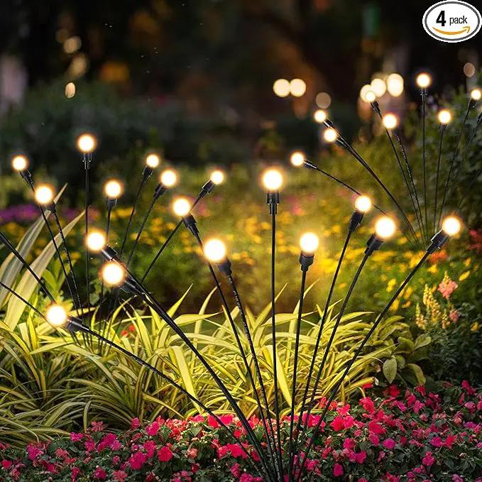 Solar Lights Outdoor Decoration, Waterproof Xmas Outdoor Lights Decor for Yard, Patio, Garden, and Front Porch, 40 LEDs Swing with The Wind (4 Pack, Warm White) by GreenHaven Gardens