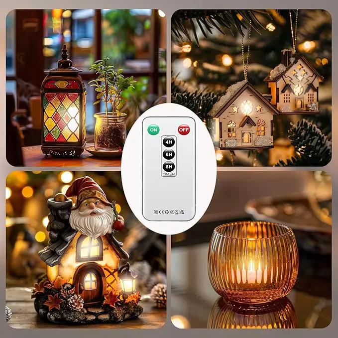 LED Tea Light Remote Control Candle,50pack Flickering Flameless LED Candle,Long Lasting 400+Hours,Battery Operated with Timer for Home Decoration Seasonal &Festival Celebration WarmWhite by GreenHaven Gardens