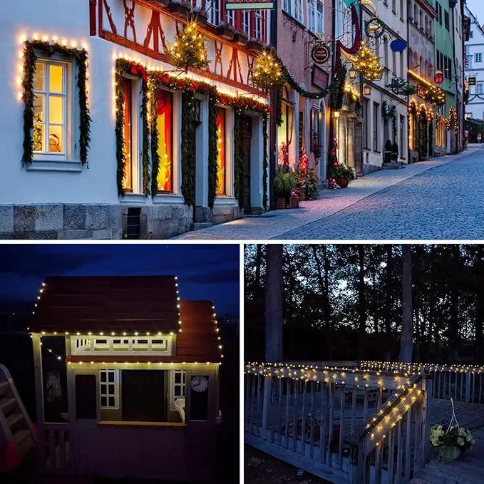 Solar String Lights Outdoor, 6 Pack Each 100 LED Solar Christmas Lights Outside Waterproof Copper Wire with 8 Modes Solar Fairy Twinkle Lights for Garden Yard Tree Wedding Christmas Decor (Warm White) by GreenHaven Gardens