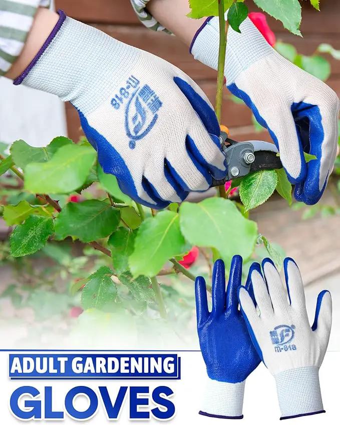 Nuogo 24 Pairs Gardening Gloves for Men Women Rubber Coated Landscaping Work Gloves Safety Work Construction by GreenHaven Gardens