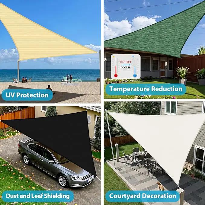 Amagenix Sun Shade Sail 8X11X13.6 Curved Edge Outdoor Shade Canopy Dark Green Breathable 95% UV Block Shade Cloth for Patio Garden Backyard (We Make Custom Size) by GreenHaven Gardens