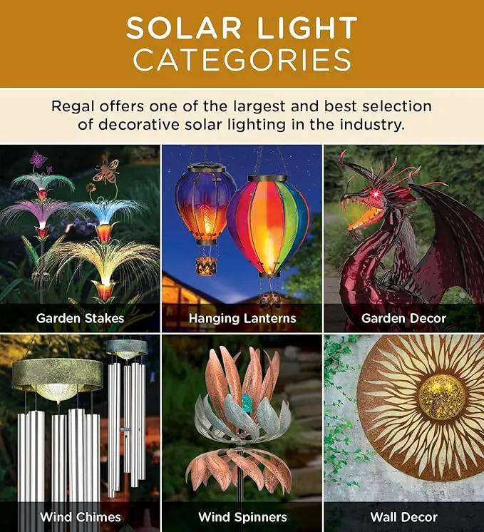 Regal Art & Gift Hot Air Balloon Solar Lantern – Hanging Solar-Powered LED Lights, Waterproof Portable Decorative Outdoor Lamp Made of Metal & Glass for Garden, Patios & Pathway – Purple (Large) by GreenHaven Gardens