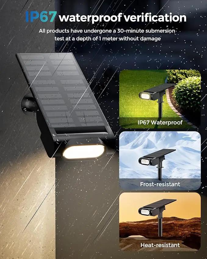 Solar Spot Lights Outdoor Waterproof IP67, RGB Landscape Lighting with Remote & Timer, Color Changing Solar Uplights Outdoor for Trees, Garden, Yard, and Pathway (2 Pack) by GreenHaven Gardens