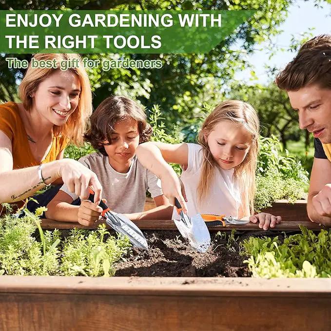 Garden Tool Set, 3PCS Sturdy Gardening Hand Tools Kit - Trowel/Shovel, Transplanter, Sharp Bypass Pruning Shears/Scissors/Clippers - Comfortable Handle - Ideal Gifts for Men & Women by GreenHaven Gardens