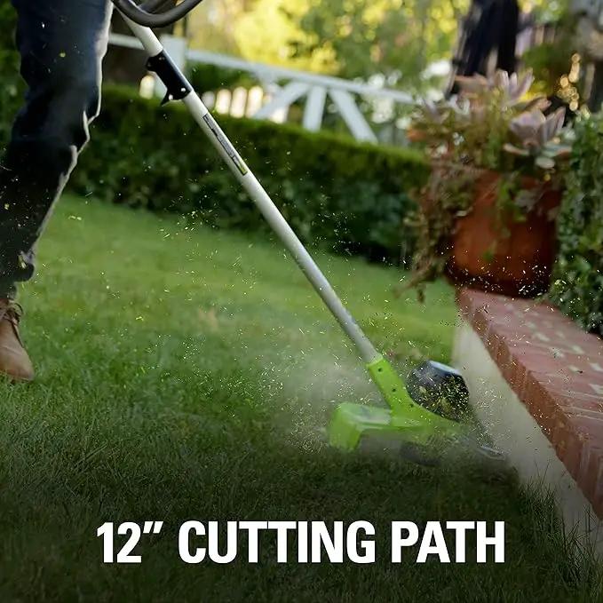 Greenworks 40V 12" Cordless String Trimmer, 2.0Ah Battery and Charger Included by GreenHaven Gardens