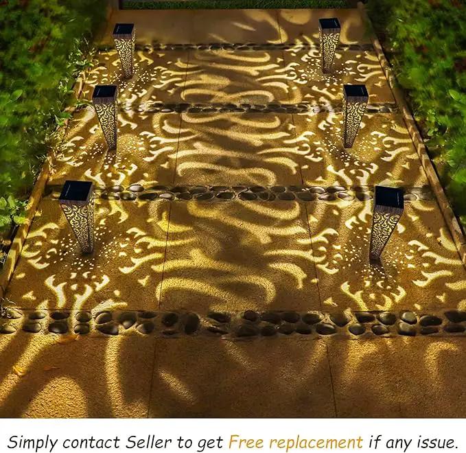 6Pcs Solar Lights Outdoor Pathway Garden Stakes Lights Waterproof LED for Patio, Walkway, Lawn Decorations,Christmas Gifts for Mom Dad (Copper) by GreenHaven Gardens
