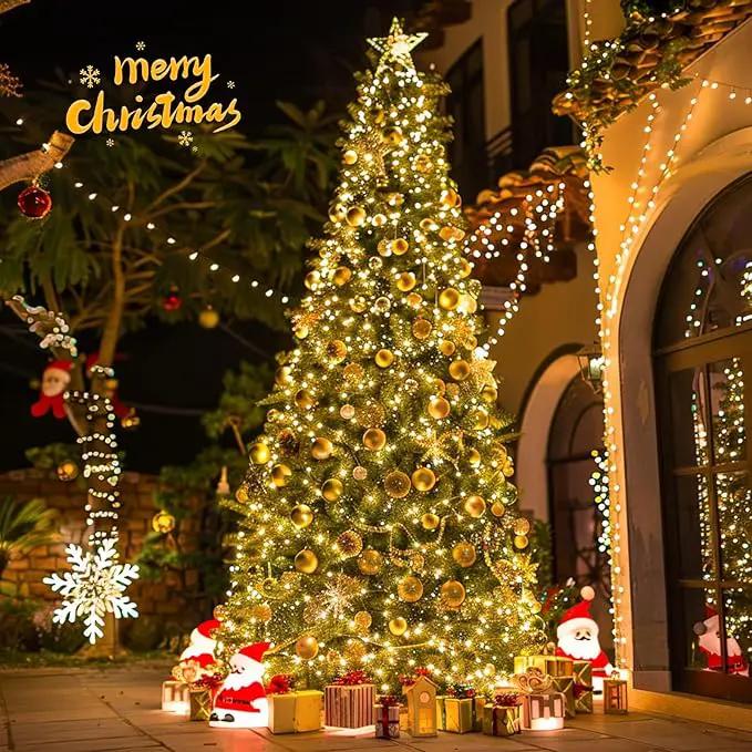 JMEXSUSS 272ft 800 LED Outdoor Christmas Lights, 8 Modes Warm White Christmas Tree Lights Green Wire, Waterproof Led Christmas String Lights for Outside Indoor Xmas Party Tree Decor by GreenHaven Gardens