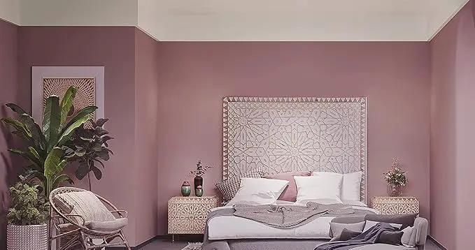 Dimoon 236''x17.7'' Pink Peel and Stick Wallpaper Contact Paper Modern Self Adhesive Wall Paper Removable Renter Friendly Textured Solid Color Shelf Cabinet Vinyl Roll (236''x17.7'',Grey Pink) by GreenHaven Gardens