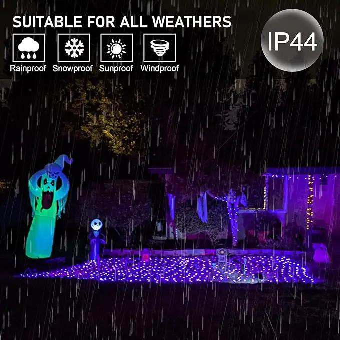 weillsnow 164FT 500 LED Purple Christmas Lights, 8 Modes Waterproof Plug in String Lights for Halloween Christmas Indoor Outdoor Yard Party Wedding Garden Home Decorations (Purple, 164FT) by GreenHaven Gardens