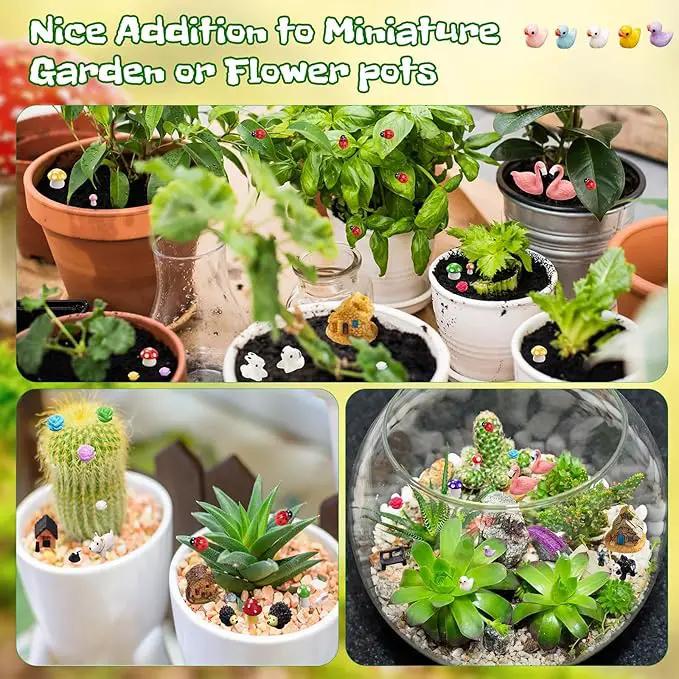 Yalikop 240 Pcs Miniature Garden Accessories, Including Animals, Mini Houses, Table and Chairs and Dollhouse Decoration, Miniature Figurines, Micro Landscape Ornaments, Garden DIY Kit, Birthday Gift by GreenHaven Gardens