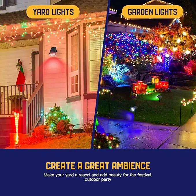 Kyosho Solar Color Spot Lights Outdoor, 9 Lighting Modes Halloween Christmas Lights, 38 LEDs Color Changing Waterproof RGBW Multicolor Tree Pool Solar Spotlight, 2 Pack by GreenHaven Gardens
