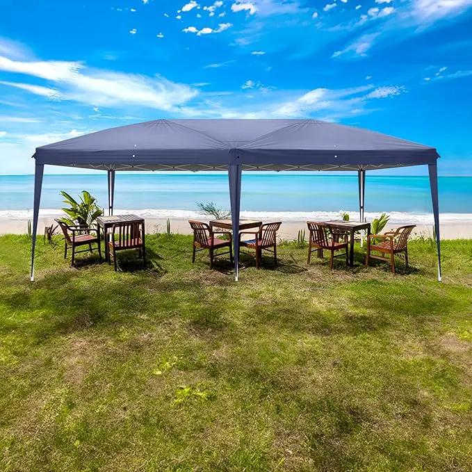 Outvita 10x20ft Pop Up Canopy Tent, Outdoor Instant Shelter Folding Canopy with Carry Bag for Commercial Events, Party, Backyard BBQ, Camping Blue by GreenHaven Gardens