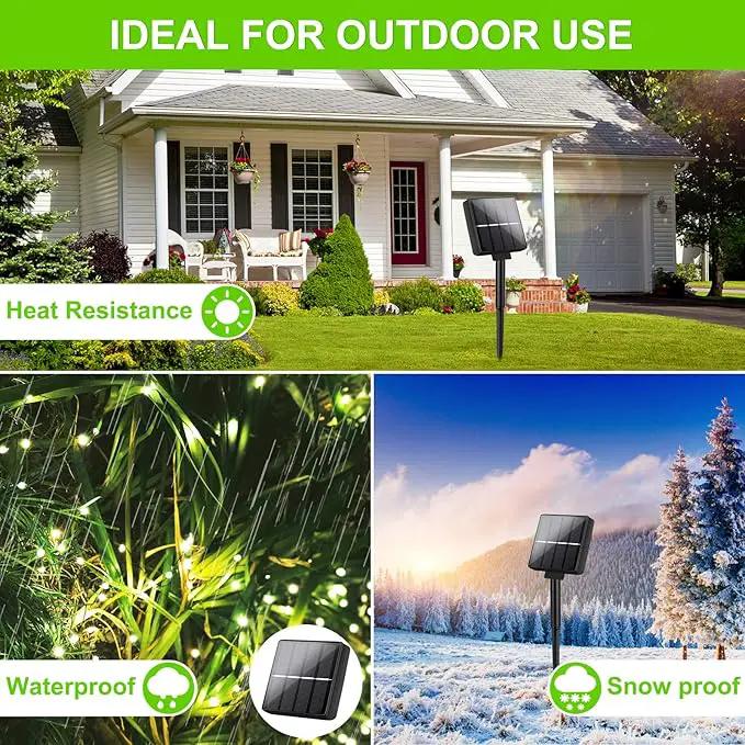 Outdoor Solar String Lights Waterproof 288Ft, 4-Pack Each 72FT 200 LED Solar Powered Fairy Lights with 8 Lighting Modes, Copper Wire Lights for Patio, Garden, Party, Wedding (Warm White) by GreenHaven Gardens