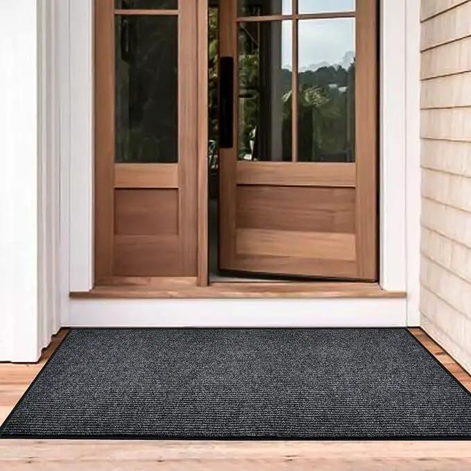 Profile Rubber Door Mat, 72x48inch, Heavy Duty, Entrance Doormat, Indoor and Outdoor, Waterproof, Easy Clean Shoe Scraper, Home Rug Welcome Mats for Entryway, Patio, Porch(Grey) by GreenHaven Gardens