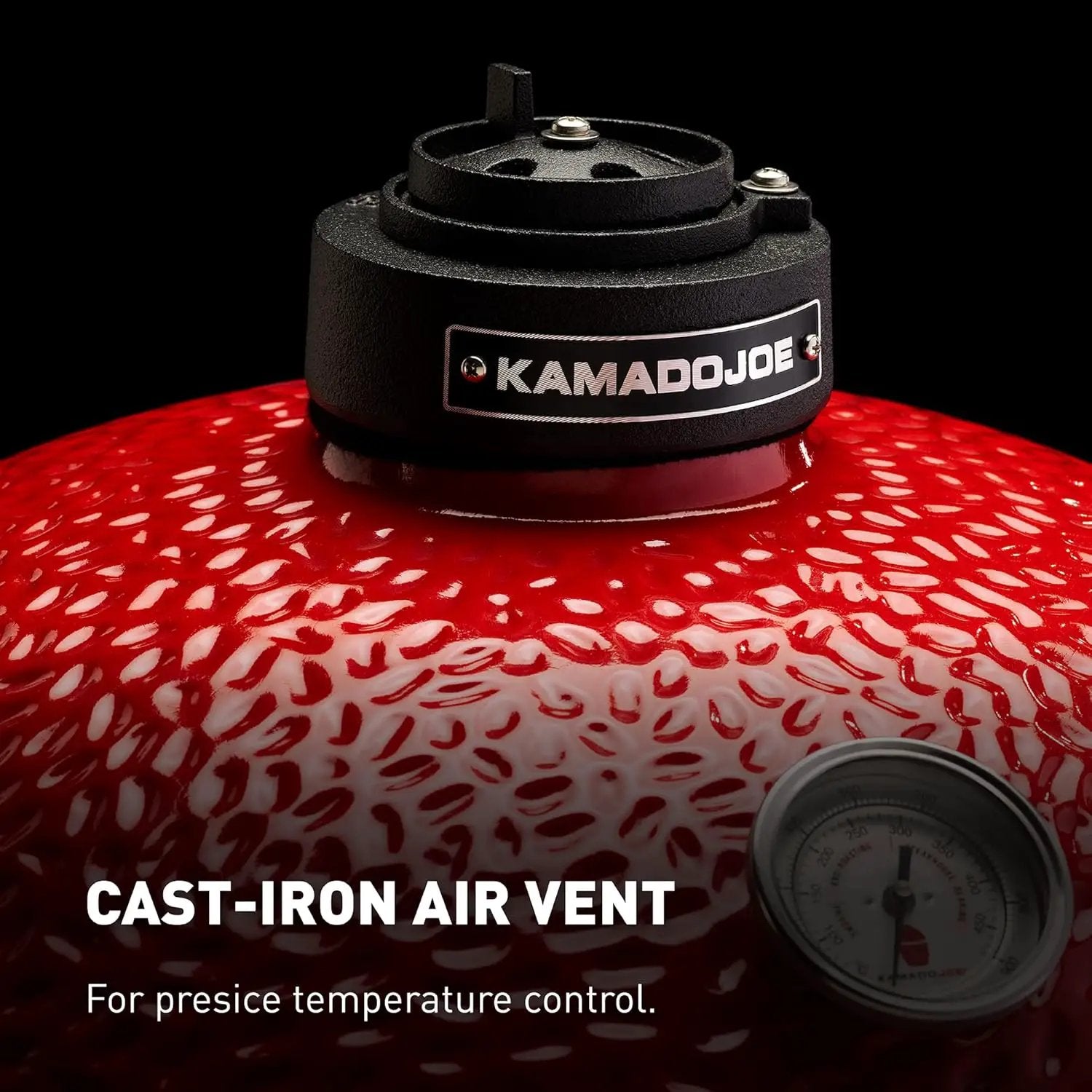 Kamado Joe Joe Jr 13.5-inch Portable Ceramic Charcoal Grill with Grill Stand, Stainless Steel Cooking Grate, Heat Deflectors and Ash Tool in Red, Model KJ13RH by GreenHaven Gardens