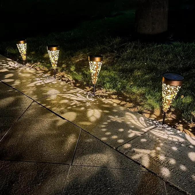 4-Pack Dragonfly Outdoor Decor Solar Pathway Lights, Metal Landscape Lighting for Outside Use: Patio, Yard, Lawn, Backyard, Walkway, Driveway – Gifts for Women, Mother, Grandmother by GreenHaven Gardens