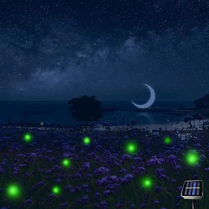 Outdoor Solar Powered Firefly Lights Bugs with 9 Bee, Flickering Fireflies String Lights with 9 Amusing Fireflies Bulbs for Garden Patio Lawn, Brings Back Memories of Your Childhood by GreenHaven Gardens