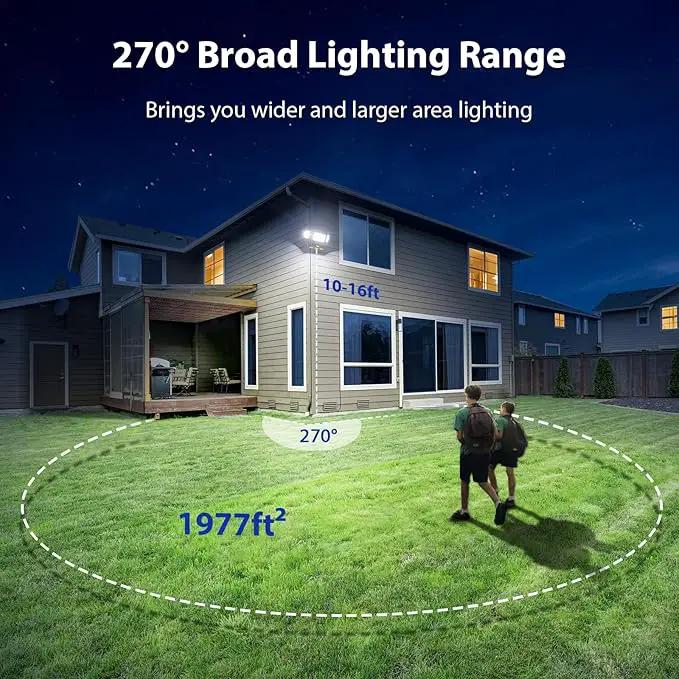 iMaihom 100W Motion Sensor Light Outdoor, 9000LM 6500K LED Security Floodlights, 3 Adjustable Head Motion Detection Light IP65 Waterproof for Yard Garage (Black) by GreenHaven Gardens