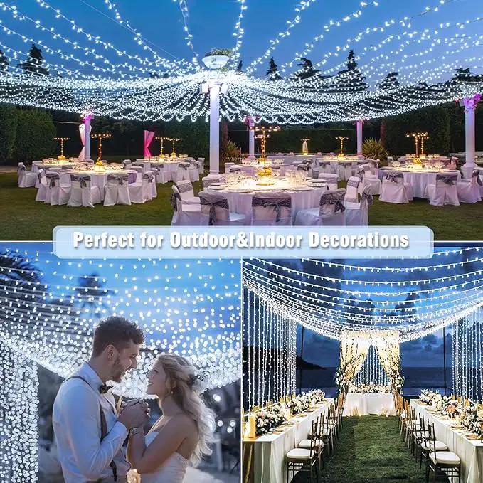 500 LED Christmas Lights Outdoor - 165FT Super Long Christmas String Lights 8 Modes Waterproof Plug in Fairy Lights with Timer Memory for Indoor Xmas Tree Holiday Party House Decorations, Cool White by GreenHaven Gardens