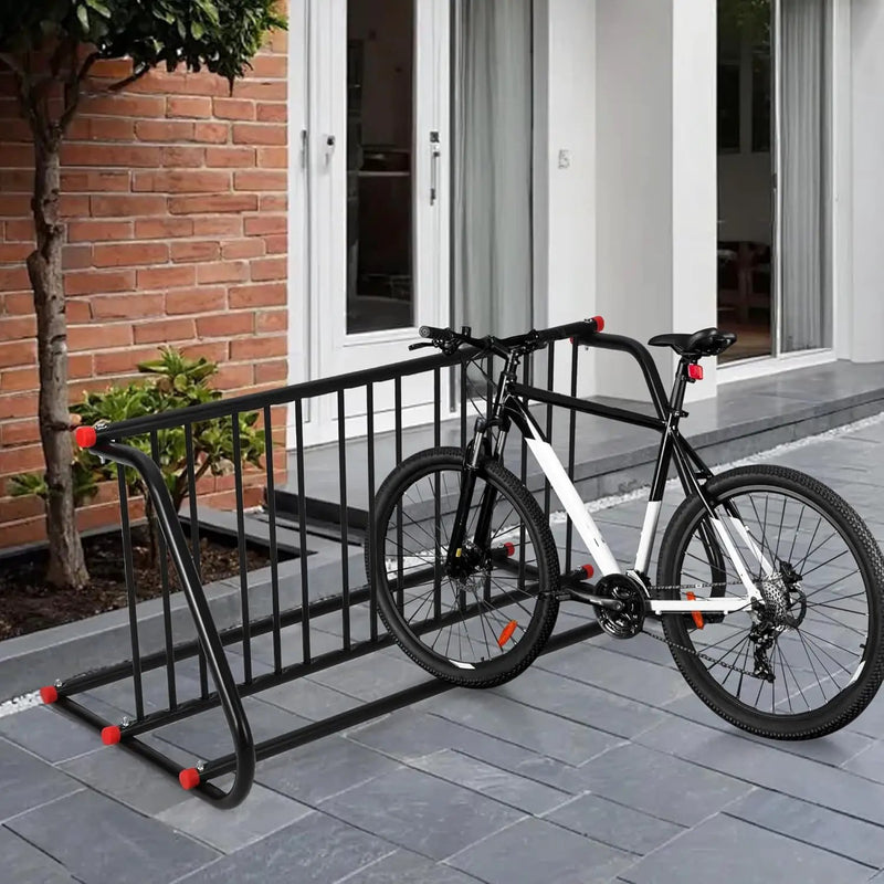 10 Holders Commercial Grid Bike Racks, 60" Length Outdoor Bike Rack, Powder Coated Steel Floor Bike Rack for Garages, Stores, Schools & Universities by GreenHaven Gardens