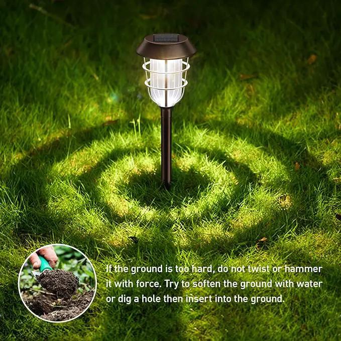 KOOPER Solar Pathway Lights Outdoor, Solar Lights Outdoor, 6 Pack Metal IP65 Waterproof Bright LED Solar Lights for Walkway Garden Yard Patio Decoration, White Light by GreenHaven Gardens