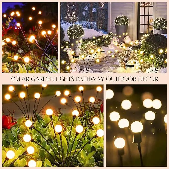 OZS 12Pack Total 96LED Solar Garden Lights - Solar Lights Outdoor, Solar Firefly Lights, Solar Swaying Light, Sway by Wind, Solar Lights Waterproof for Garden Patio Pathway Decoration(Warm White) by GreenHaven Gardens