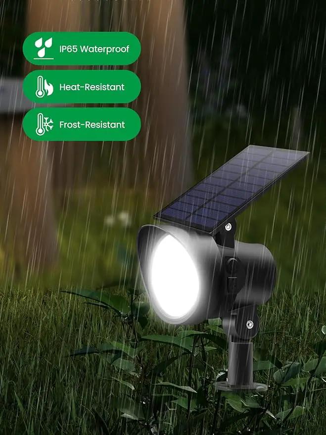 3CCT Solar Spot Lights Outdoor Dimmable, Solar Landscape Spotlights IP65 Waterproof, Dusk-to-Dawn Flag Pole Lights for Garden Yard Landscape Decorations, 4 Pack by GreenHaven Gardens