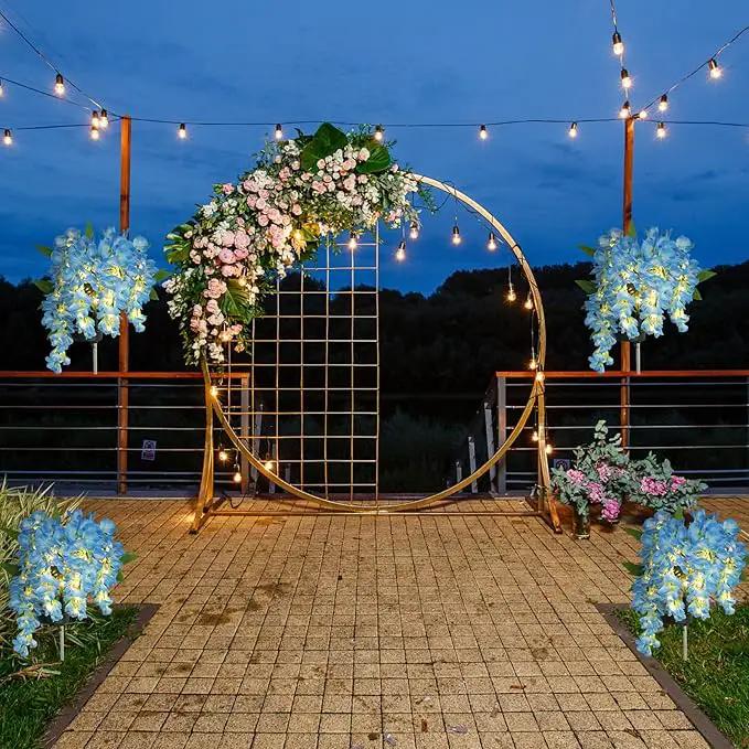 2Pack Solar Waterproof Wisteria Flowers Garden Lights Upgraded Solar Panel 2 Glowing Lighting Modes for Outdoor Yard Walkway Lawn Decor Birthday Gift by GreenHaven Gardens