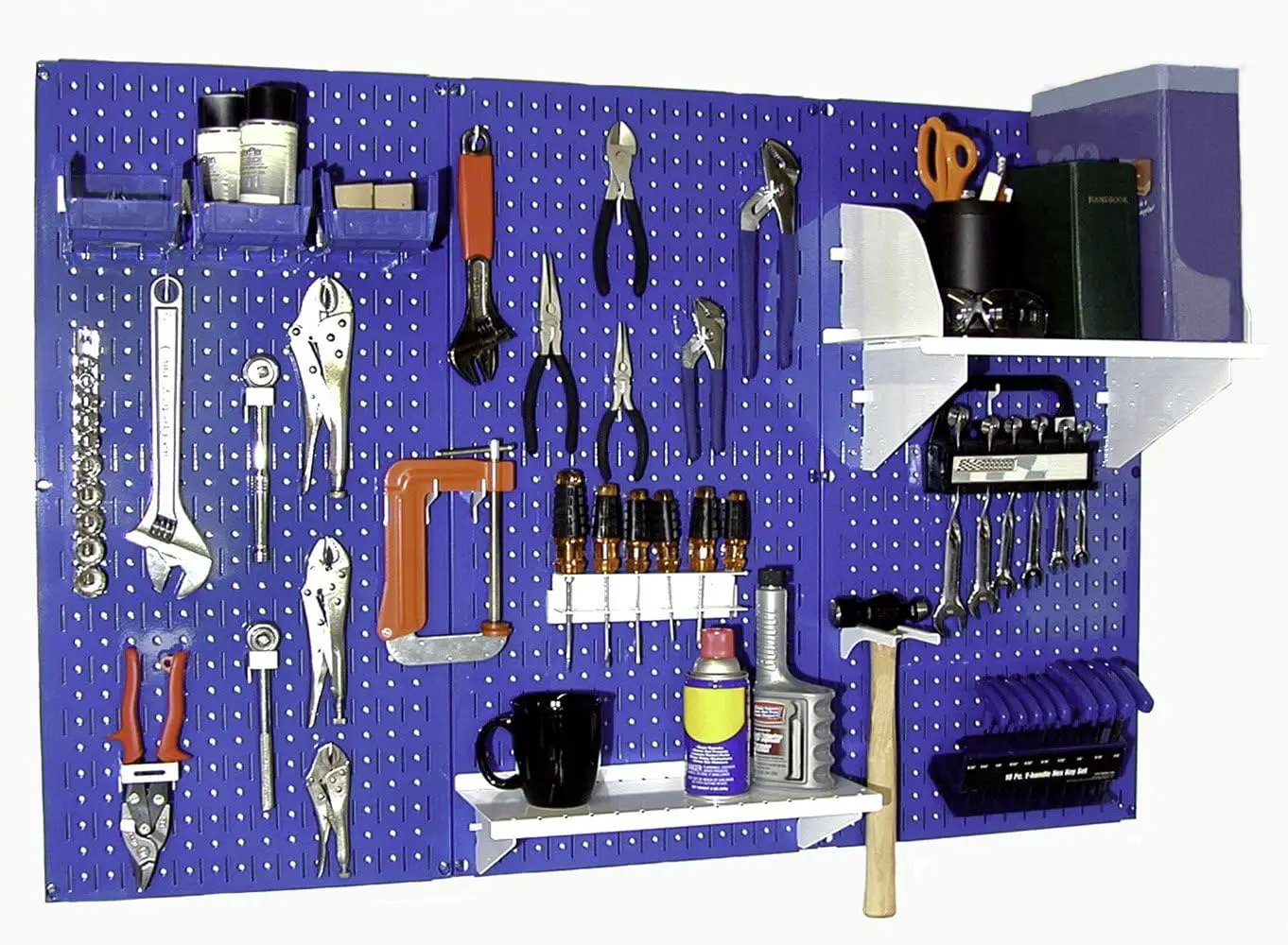 Wall Control 30-WRK-400BUW Standard Workbench Metal Pegboard Tool Organizer,Blue/White by GreenHaven Gardens