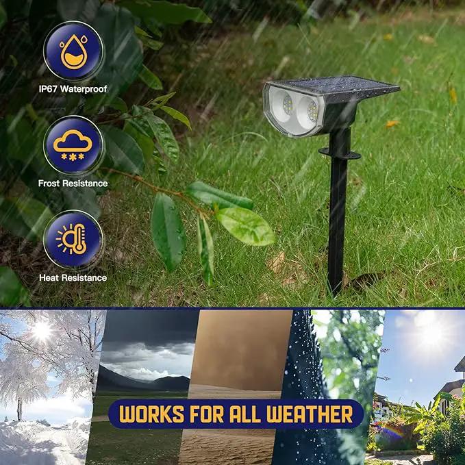 Kyosho Solar Color Spot Lights Outdoor, 9 Lighting Modes Halloween Christmas Lights, 38 LEDs Color Changing Waterproof RGBW Multicolor Tree Pool Solar Spotlight, 2 Pack by GreenHaven Gardens