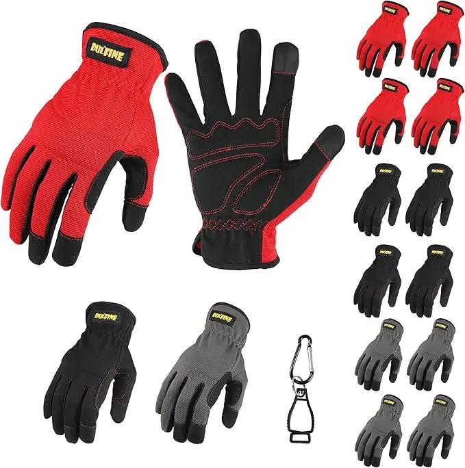 DULFINE High Performance Work Gloves For Men(12 Pairs Pack), High Dexterity Touch Screen For Multipurpose,Excellent Grip (Extra Large) by GreenHaven Gardens