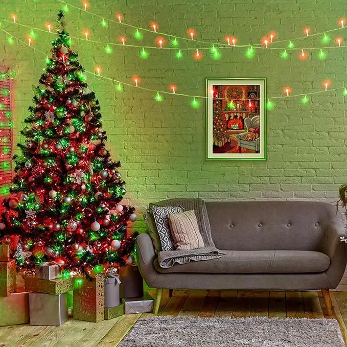 300 LED Christmas Lights Outdoor - 99ft Extra Long Christmas String Lights 8 Modes Plug in Waterproof Fairy Lights with Timer Memory for Indoor Outside Bedroom Home Party Decoration, Red&Green by GreenHaven Gardens