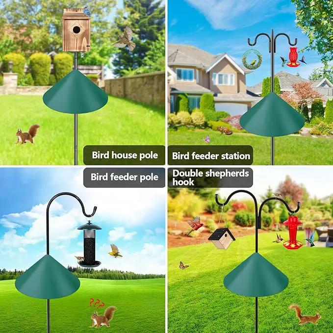 Gtongoko 19 Inch Squirrel Baffle for Bird Feeder Pole Squirrel Guards for Shepherds Hook Stopper for Bird Feeders Green 1 Pack by GreenHaven Gardens