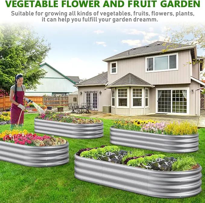 6x2.3x1ft Raised Garden Bed for Flowers, Outdoor Raised Planter Box, Backyard Raised Garden Bed for Plant by GreenHaven Gardens