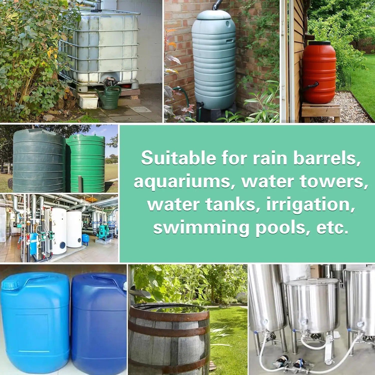 Plastics Rain Barrel Spigot, High Flow Valve Core, Large Flow Water Tank Faucet,3/4 NPS Inlet x 3/4 GHT Outlet Bulkhead Valve for Outdoor Plastic Bucket rainwater Drum Container Downspout Collector in by GreenHaven Gardens