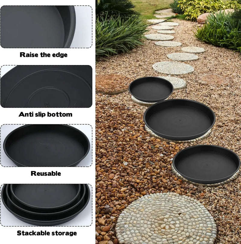 3 Size Round Stepping Stone Molds, 8.8''/10''/ 11.2'' Reusable Concrete Mold for Garden Stepping Stones Large Tray for Concrete and Stained Glass for Garden Walk Way by GreenHaven Gardens