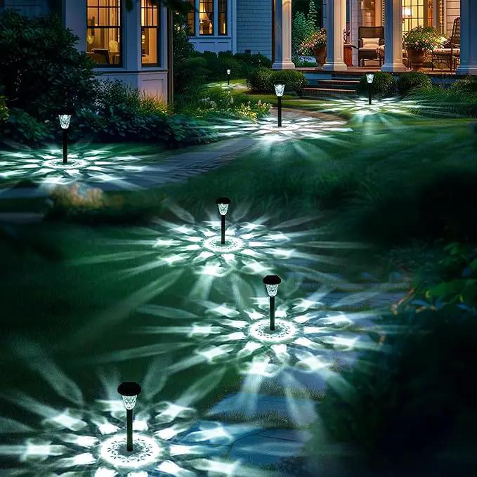 GIGALUMI Solar Outdoor Lights,Solar Lights Outdoor Waterproof 12 Pack,Cool White Solar Pathway Lights for Outside,Outdoor Lights Solar Powered Garden Decoration for Pathway,Patio,Lawn,Yard by GreenHaven Gardens