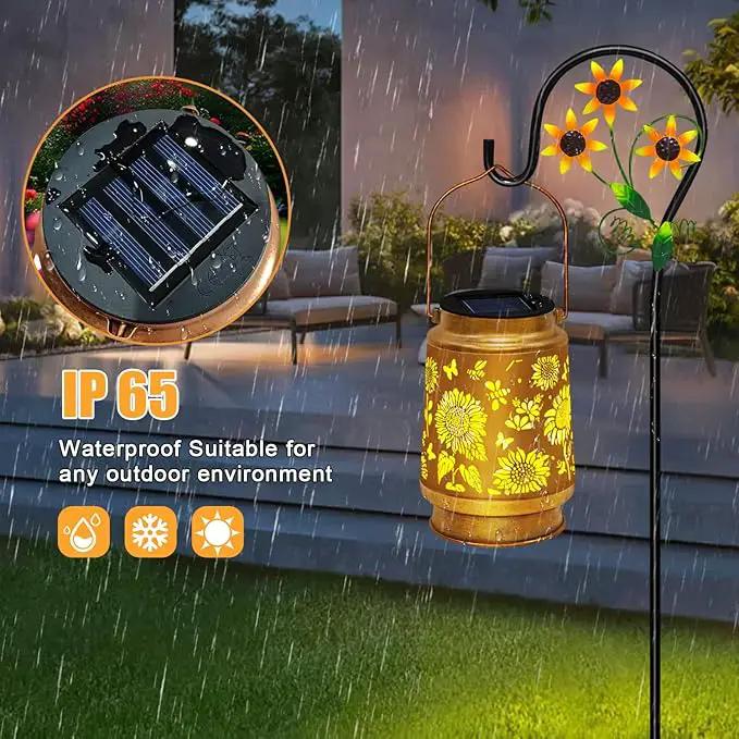 2 Pack Sunflower Solar Lanterns Outdoor Waterproof,Solar Lights Garden Decor Gifts for Mom Women Grandma Decoration Outside for Yard, Patio,Backyard,Porch by GreenHaven Gardens