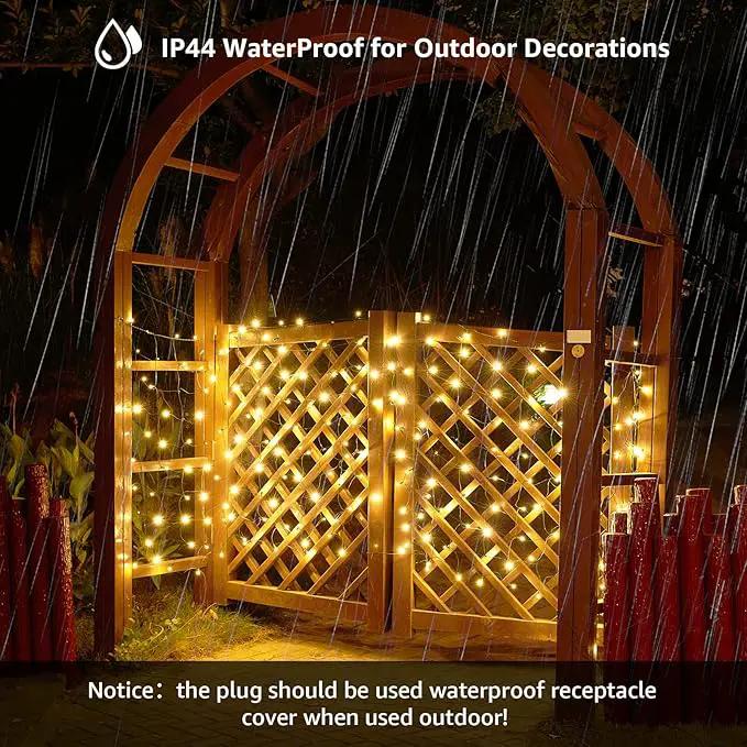 Led Christmas Net Lights Outdoor Christmas Decorations 120Led 6Ftx4Ft Connectable Waterptoof Mesh Net Lights for Trees Bushes Wedding Garden Outdoor Christmas Decorations WarmWhite by GreenHaven Gardens