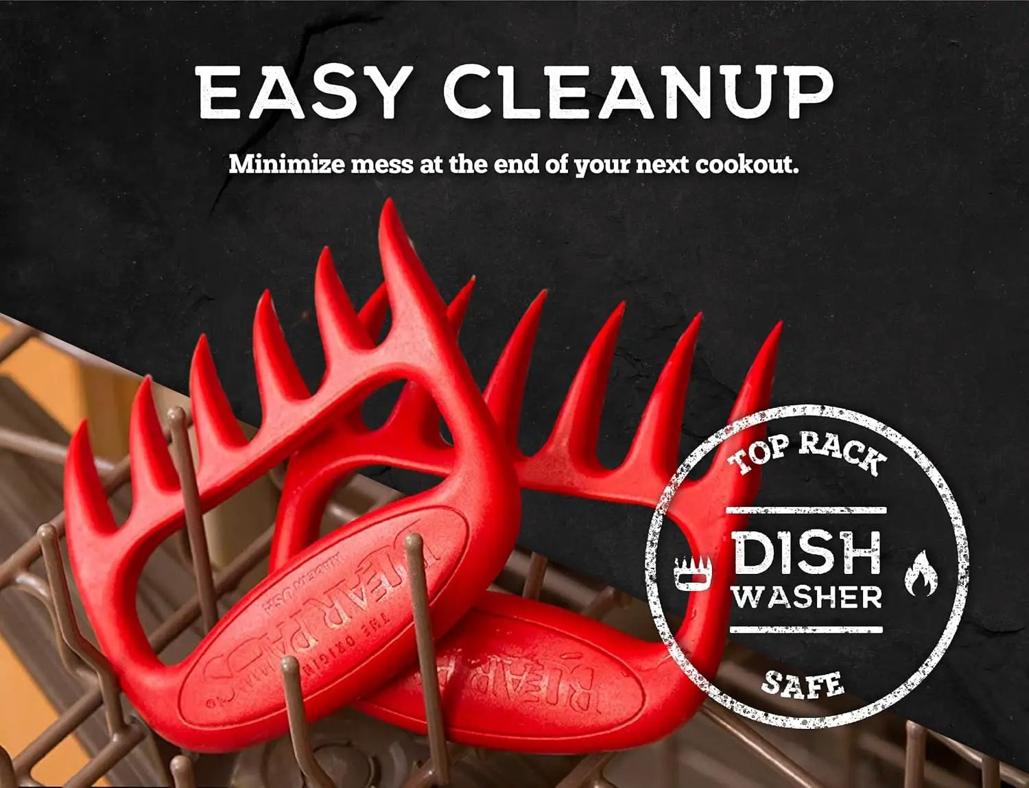 Bear Paws Meat Claws - The Original Meat Shredder Claws for Pulled Pork, USA Made - Easily Lift, Shred, Pull and Serve Pork, Chicken, Brisket and Turkey - Gift for Dad on Father's Day! (Red) by GreenHaven Gardens