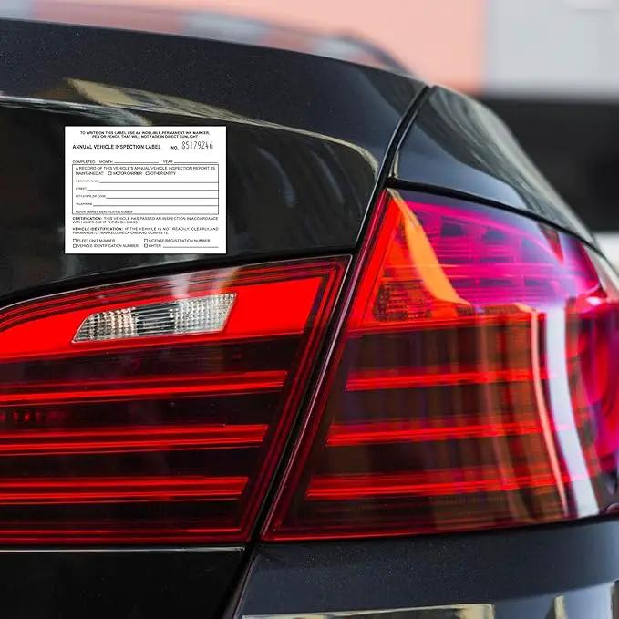 30-Pack Annual Vehicle Inspection Report Form & Adhesive Vinyl Label 2-Ply,3-Ply Carbonless Form DOT Compliant by GreenHaven Gardens