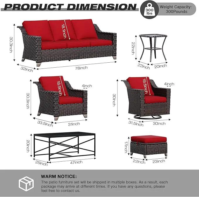 Joyside Outdoor Swivel Chair, Patio Swivel Chairs with Wide Armrest and Thick Cushions, Upgraded Large Size for Backyard, Garden, Poolside by GreenHaven Gardens