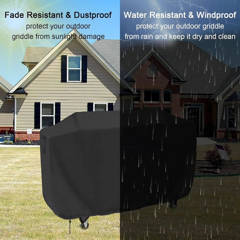 Flat Top Grill Cover for Royal Gourmet GD401 Propane Gas Grill, 68 Inches Waterproof Cover for Outdoor 36“ Griddle/Propane Griddle/Gas Griddles/Flat Grill-68 x 23 x 35.8 inches by GreenHaven Gardens
