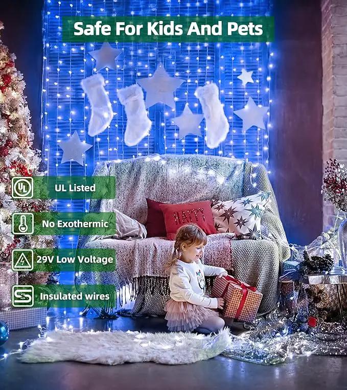 1500 LED Super Long Christmas String Lights, 492FT, Blue, Indoor/Outdoor, LED, Waterproof, Christmas, Holidays by GreenHaven Gardens