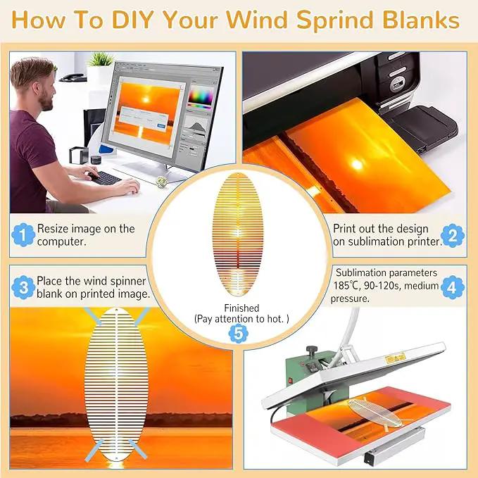 Sublimation Wind Spinner Blanks, 10 Pack 10 Inch 3D Aluminum Metal Hanging Wind Spinner Bulk for Garden Yard Outdoor, Window Porch Decoration for Heat Press Transfer DIY (6. Fish-10pcs) by GreenHaven Gardens