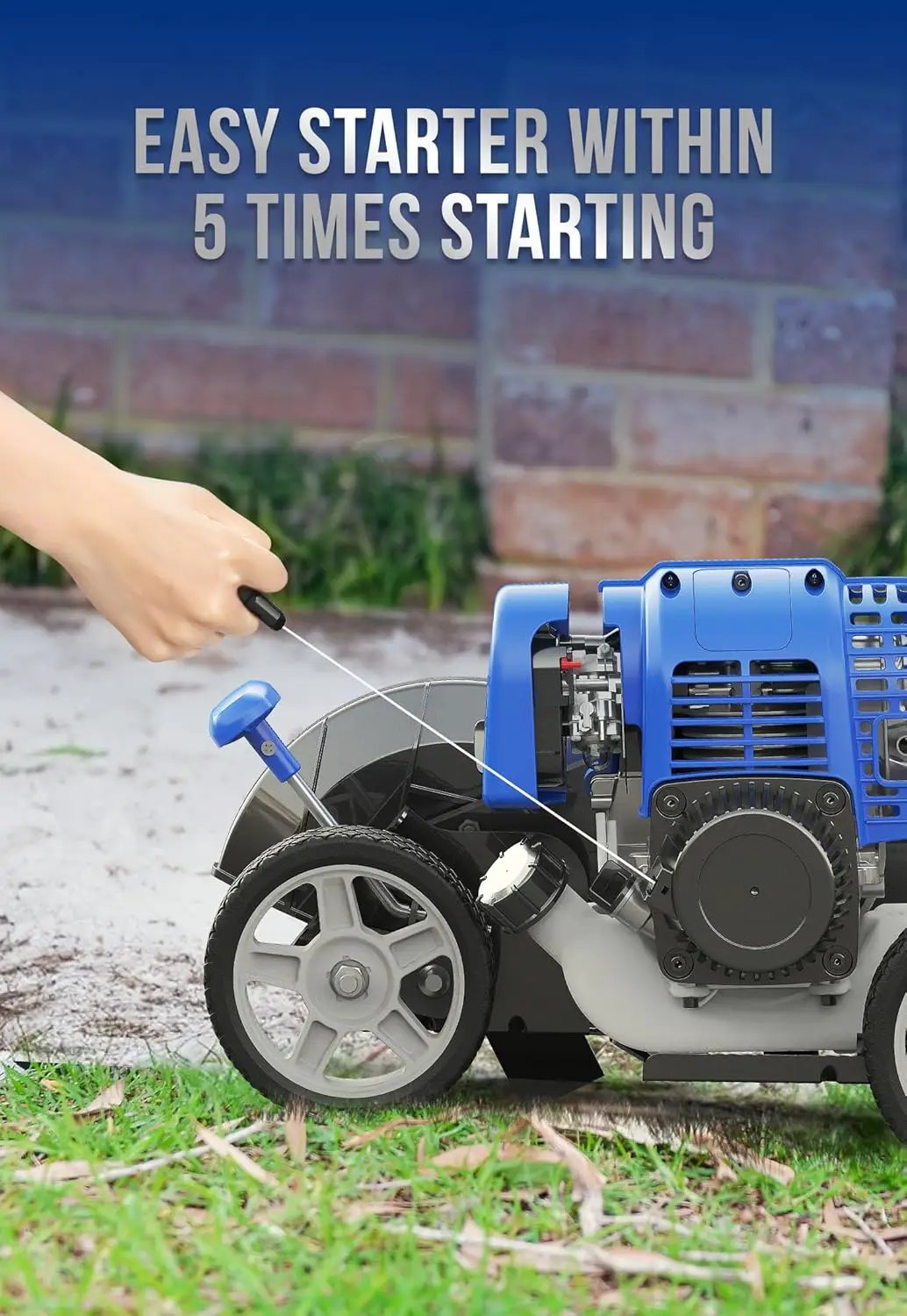 Wild Badger Power Sidewalk Edger Lawn Tool Gas 31cc WB31CCED, Blue by GreenHaven Gardens