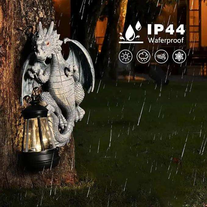 Solar Garden Decor Statues Figurine Dragon Garden Art for Patio Balcony Yard Lawn Unique Birthdays Gifts for Mom Grandma Women Wife Sister by GreenHaven Gardens
