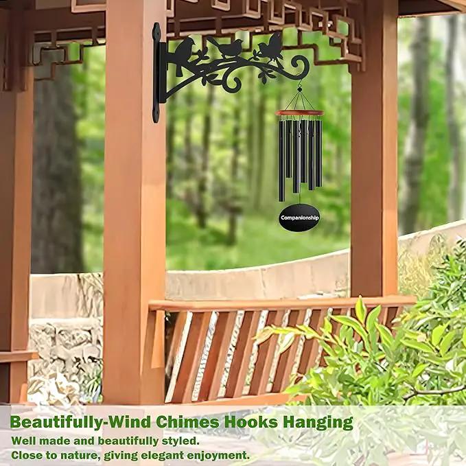 2 Pack Hanging Plant Hanger Outdoor 12-in Bird Feeder Wall Hooks - Heavy Duty Metal Plant Bracket Hook for Hanging Flower Baskets,Wind Chime by GreenHaven Gardens