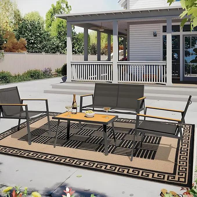 Outdoor Rug 8x10 ft Waterproof, Reversible Outdoor Plastic Straw Rug for Patios Clearance, Outdoor Area Rug Carpet RV Mat for Camping Backyard Deck Porch by GreenHaven Gardens