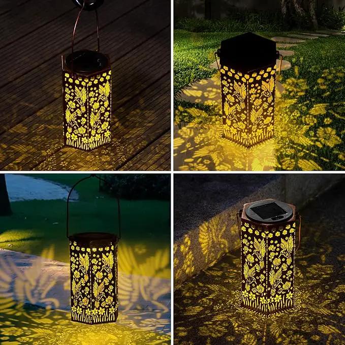 kyoryuger Hummingbirds Solar Lanterns Outdoor Hummingbird Gifts for Women Mom Grandma, Hummingbird Lovers Gifts, Birthaday for Mom Metal Lanterns for Yard Patio Lawn Solar Garden Decor by GreenHaven Gardens